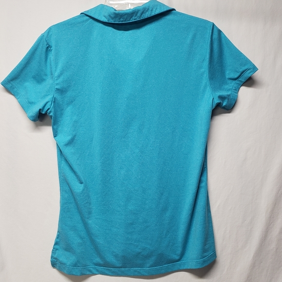 Like New. CQC Sports Medium Short Sleeve Aqua 3 Button Polo Style Top - Picture 6 of 6
